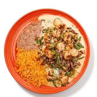 Alambre (Meat or Shrimp with Peppers and Cheese)